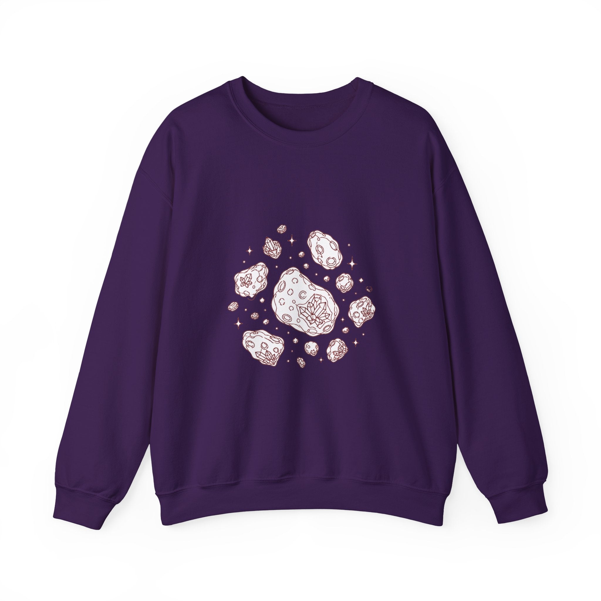 Matching Couple Sweatshirt - Comet & Asteroid Matching Couple Comfort Colors Crew Minimalist Art His Hers Christmas Gift - Design B
