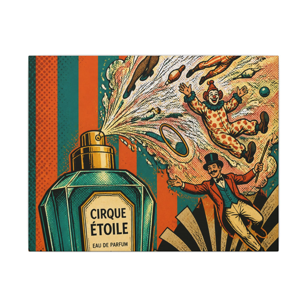 Perfume Bottle Fountain Wall Art Canvas 16×20 Pop Art Living Room Decor Maximalist Print