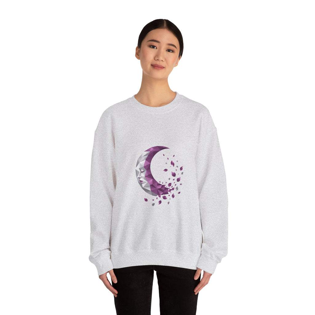 Matching Couple Sweatshirt - Waxing & Waning Moon Matching Couple Premium Fleece Sweatshirt Geometric Art His Hers Love Gift - Design B
