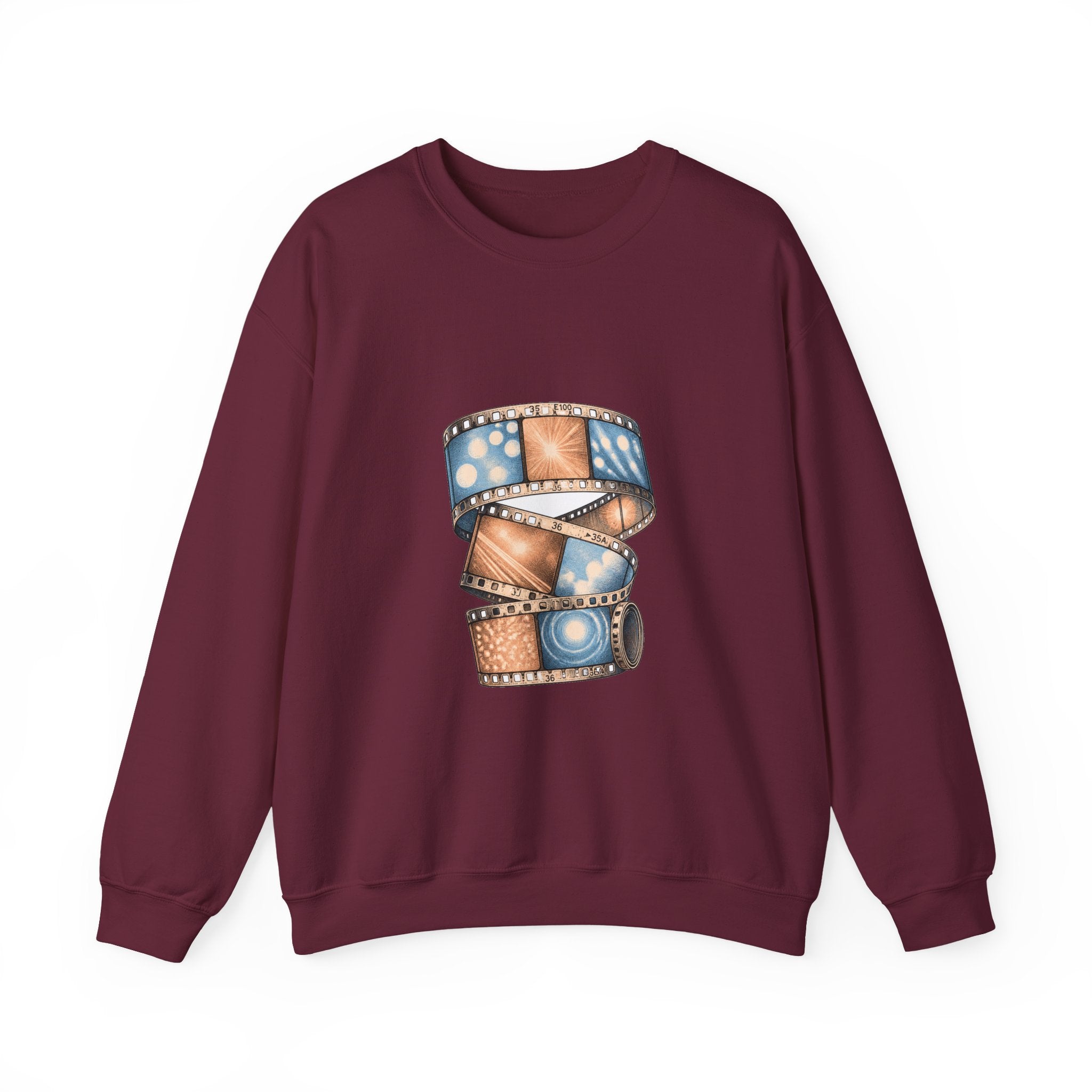 Matching Couple Sweatshirt - Camera & Film Matching Couple Crewneck Sweatshirt Vintage Art His Hers Wedding Gift - Design B