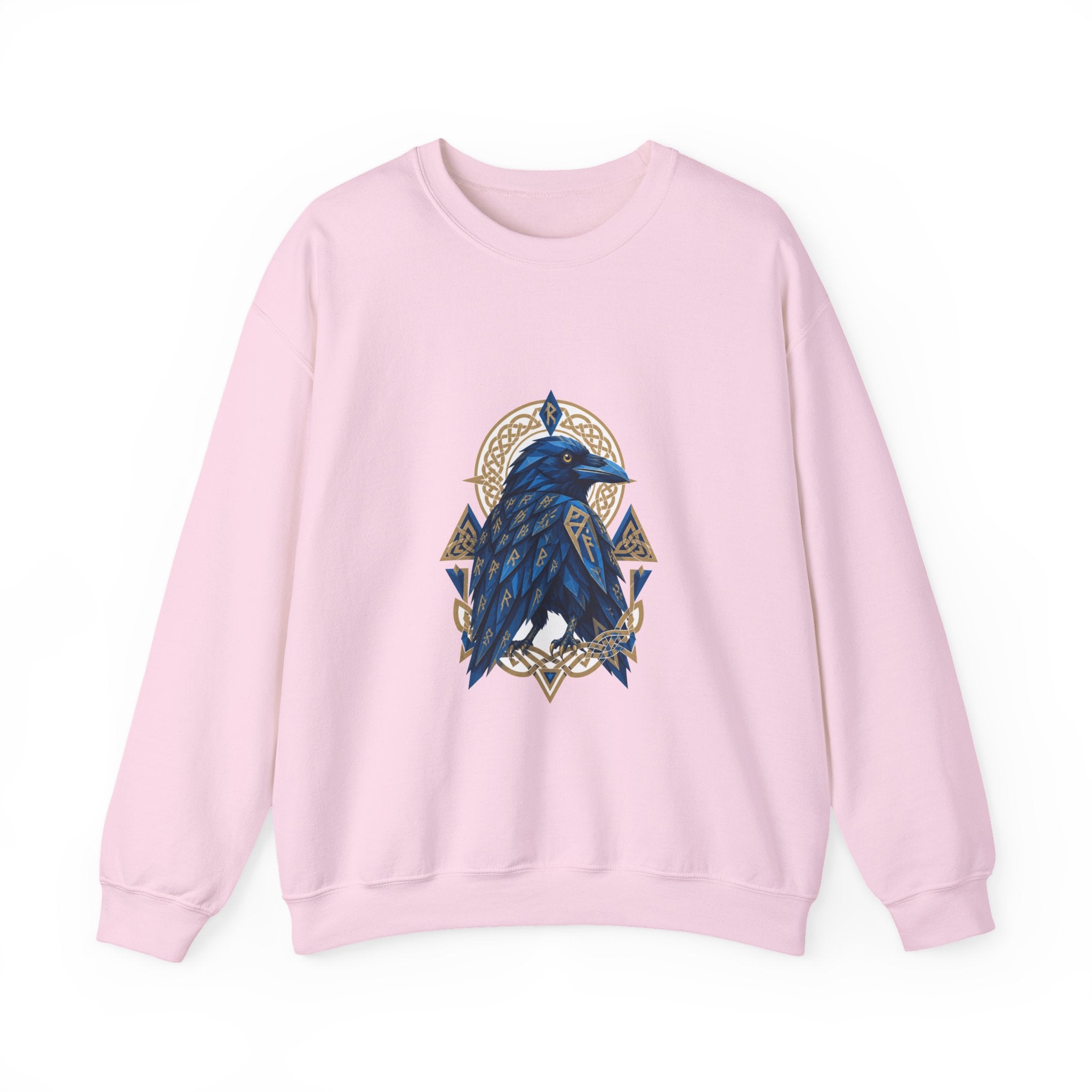 Matching Couple Sweatshirt - Huginn & Muninn Matching Couple Crewneck Sweatshirt Geometric Art His Hers Couple Gift - Design A