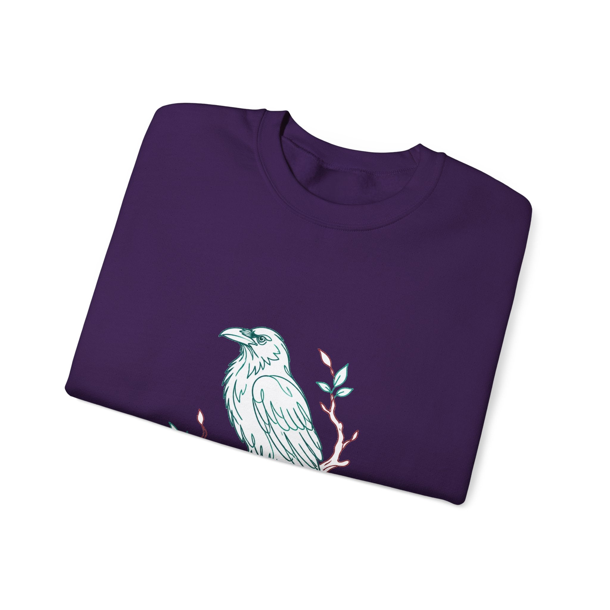 Matching Couple Sweatshirt - Raven & Swan Matching Couple Premium Fleece Sweatshirt Minimalist Art His Hers Christmas Gift - Design A