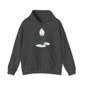 Matching Couple Sweatshirt - Open & Closed Lotus Matching Couple Hooded Sweatshirt Minimalist Art His Hers Valentine Gift - Design B