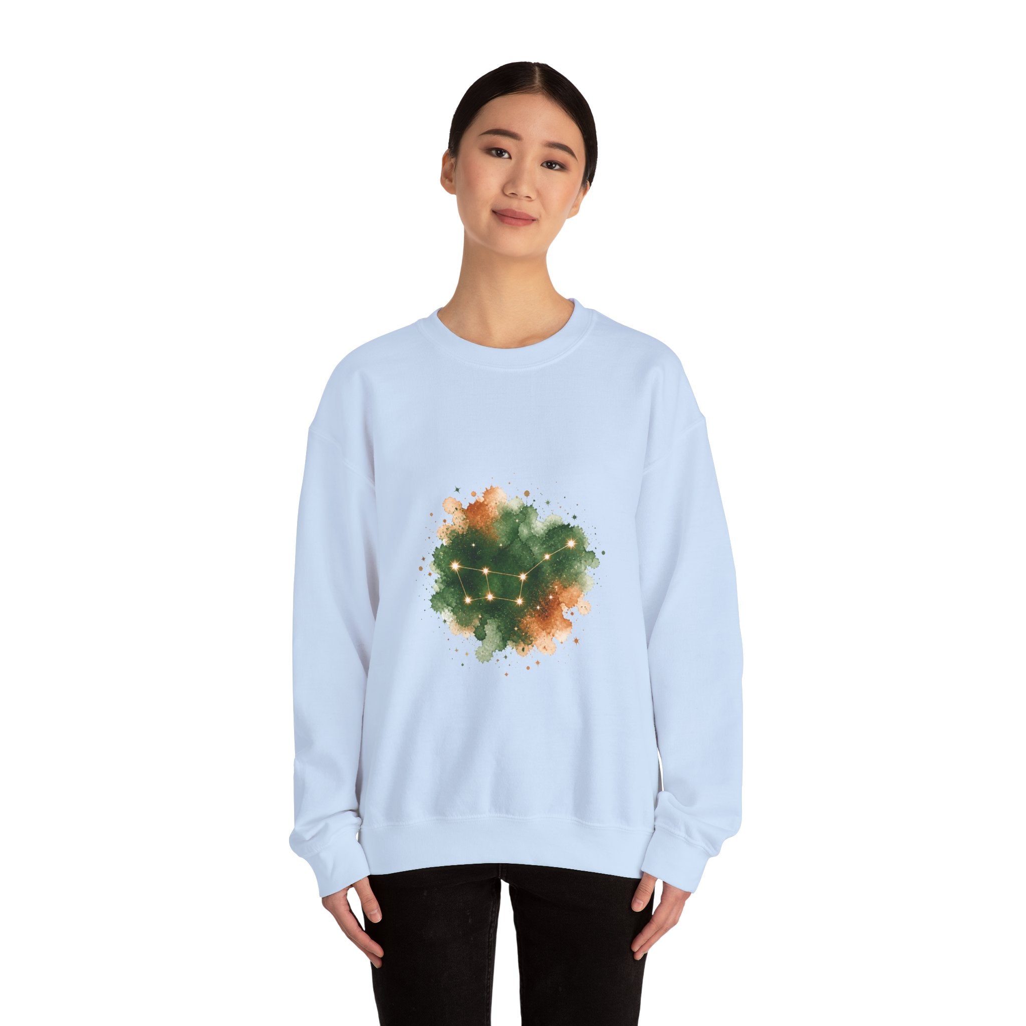 Matching Couple Sweatshirt - Big & Little Dipper Matching Couple Crewneck Sweatshirt Watercolor Art His Hers Engagement Gift - Design A