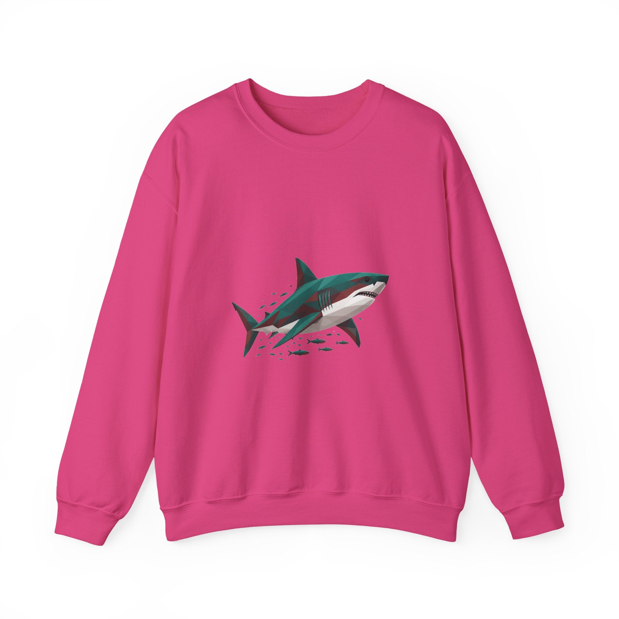Matching Couple Sweatshirt - Shark & Dolphin Matching Couple Comfort Colors Crew Geometric Art His Hers Love Gift - Design A