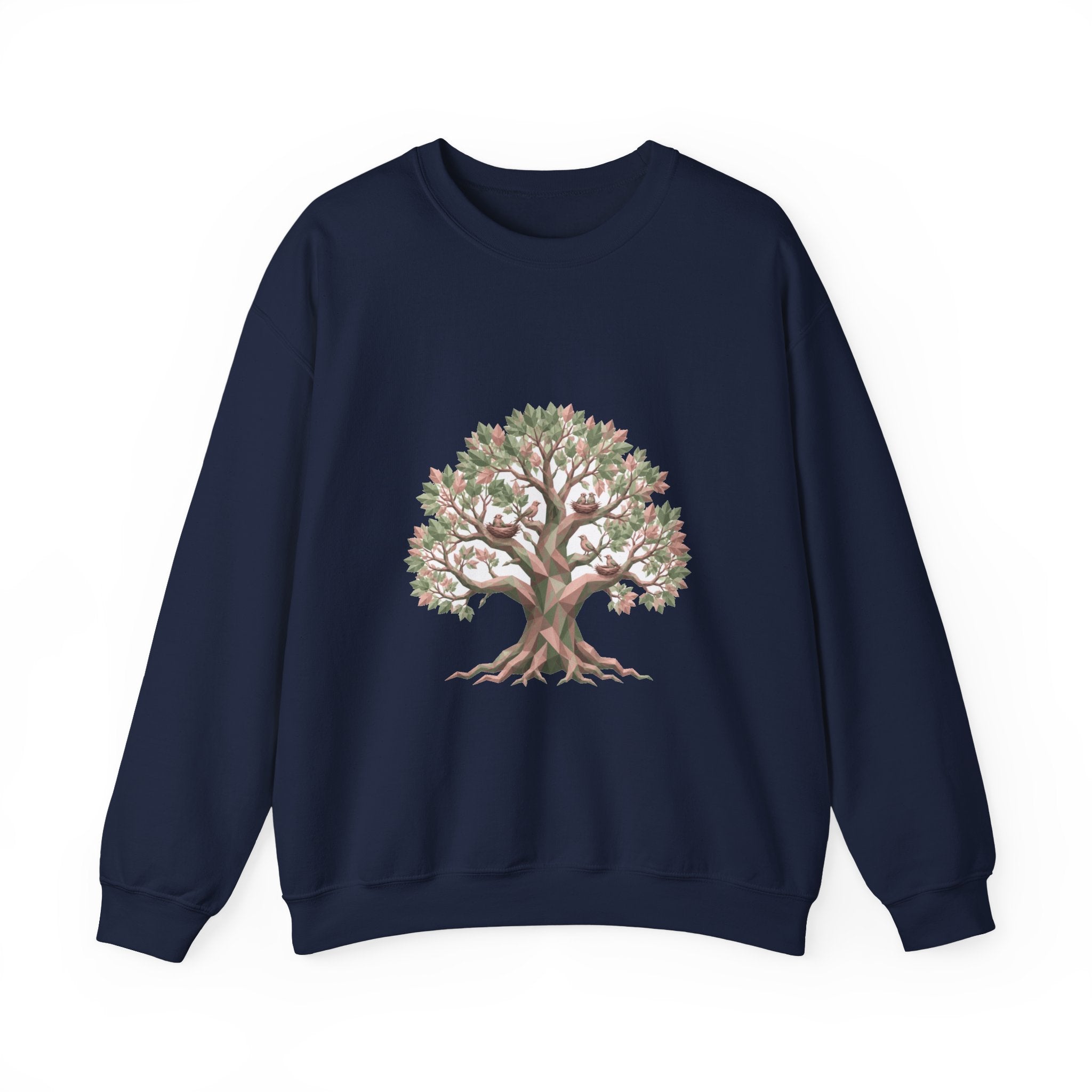 Matching Couple Sweatshirt - Ancient Oak & Deep Roots Matching Couple Crewneck Sweatshirt Geometric Art His Hers Couple Gift - Design A