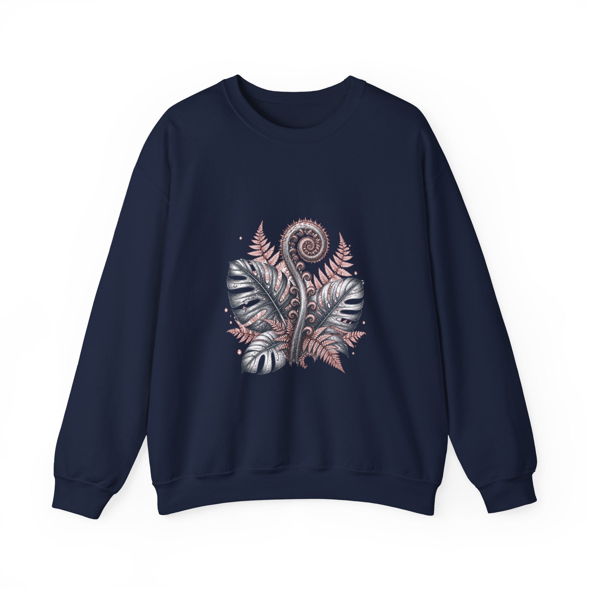 Matching Couple Sweatshirt - Desert & Rainforest Matching Couple Premium Fleece Sweatshirt Hand-Drawn Art His Hers Anniversary Gift - Design B
