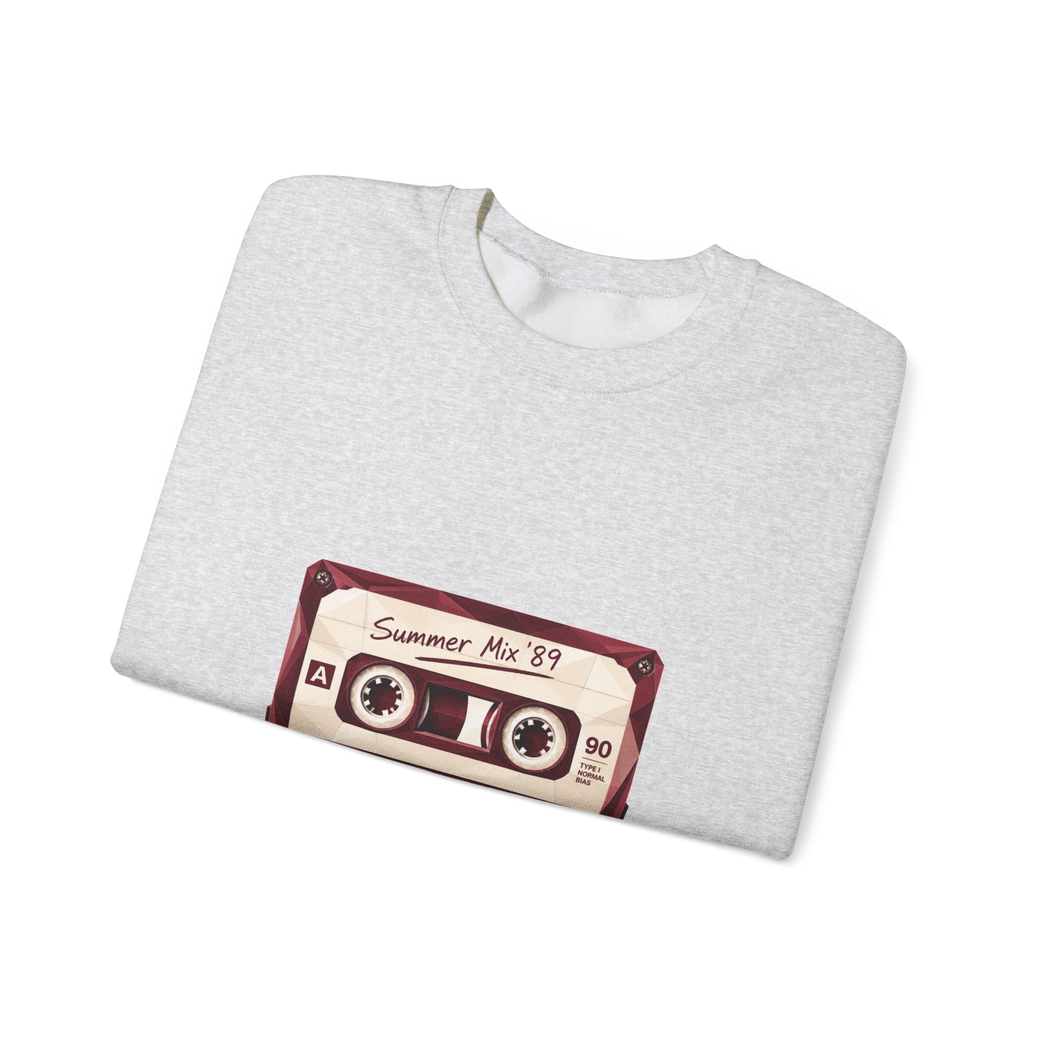 Matching Couple Sweatshirt - Vinyl & Cassette Matching Couple Crewneck Sweatshirt Geometric Art His Hers Couple Gift - Design B