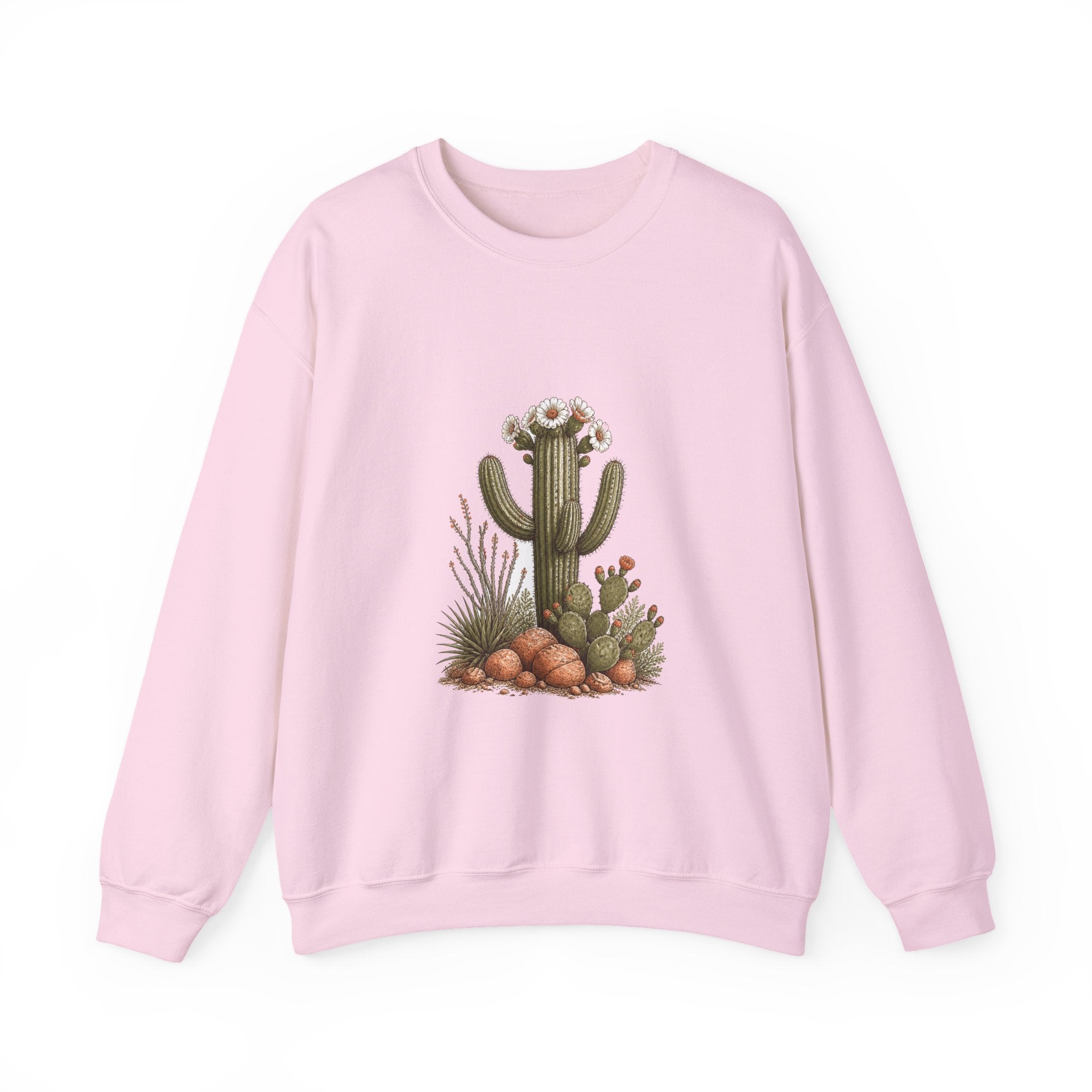 Matching Couple Sweatshirt - Desert & Rainforest Matching Couple Crewneck Sweatshirt Hand-Drawn Art His Hers Best Friend Gift - Design A