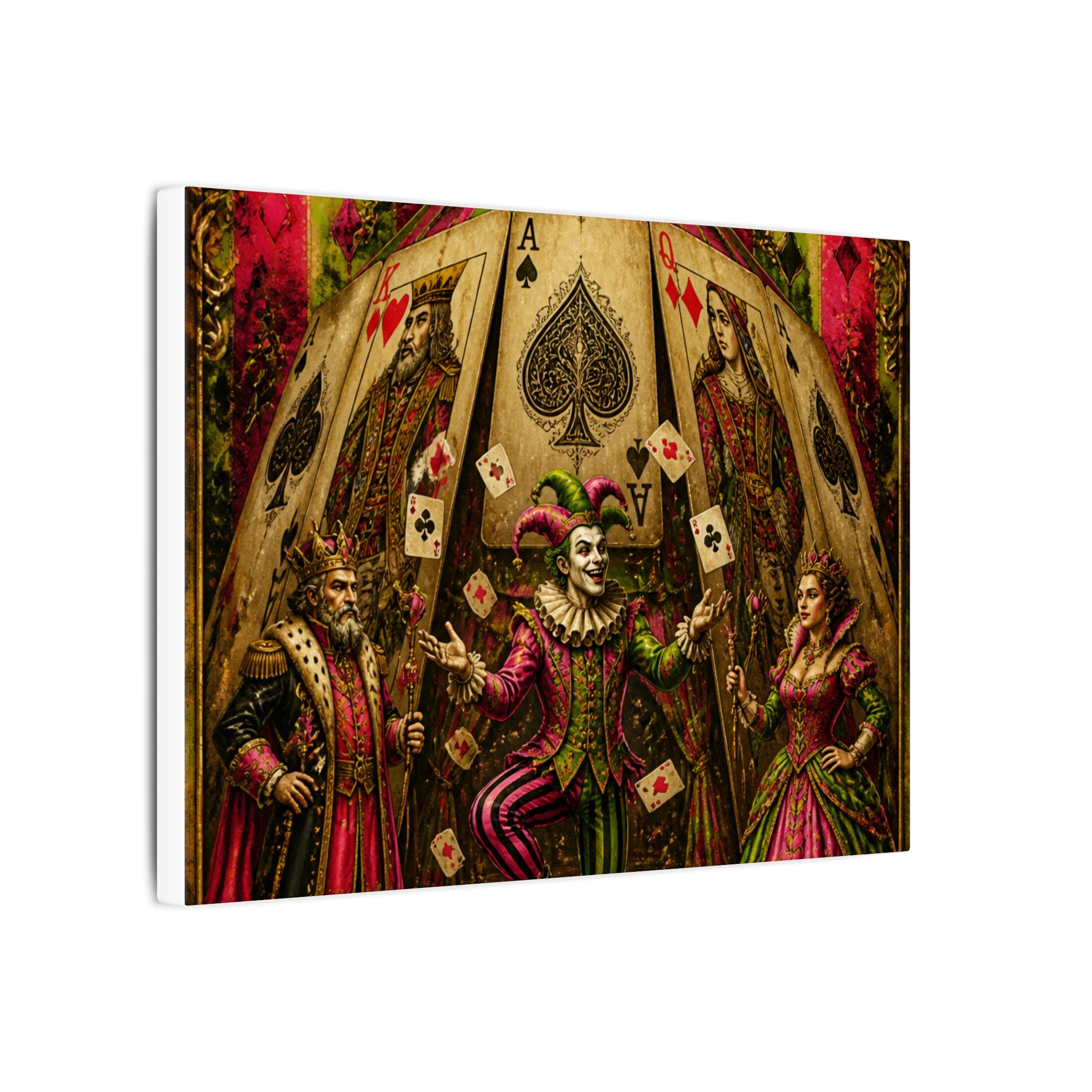 Playing Cards Tent Wall Art Canvas 16×20 Baroque Home Office Decor Maximalist Print