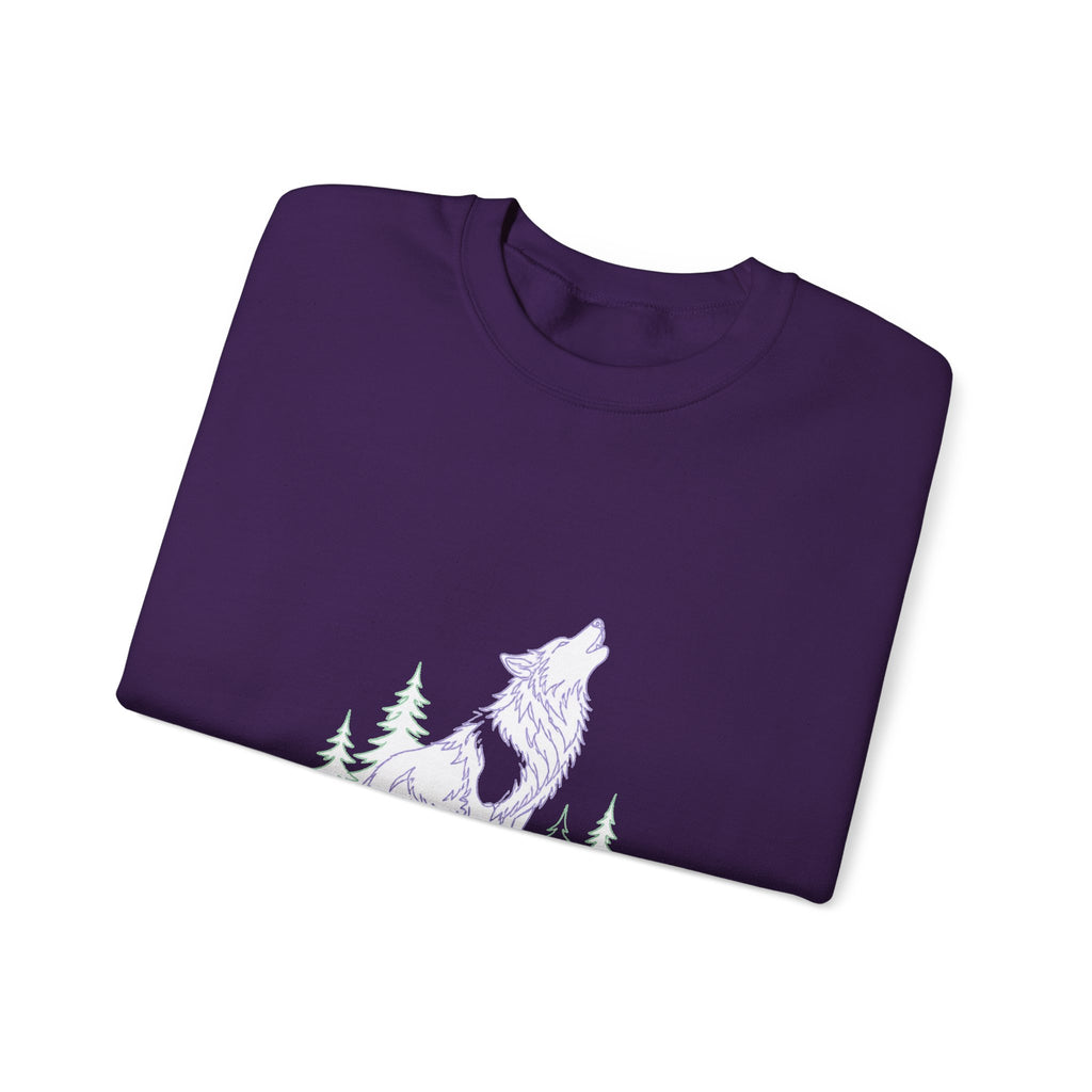 Matching Couple Sweatshirt - Wolf & Dove Matching Couple Premium Fleece Sweatshirt Minimalist Art His Hers Christmas Gift - Design A