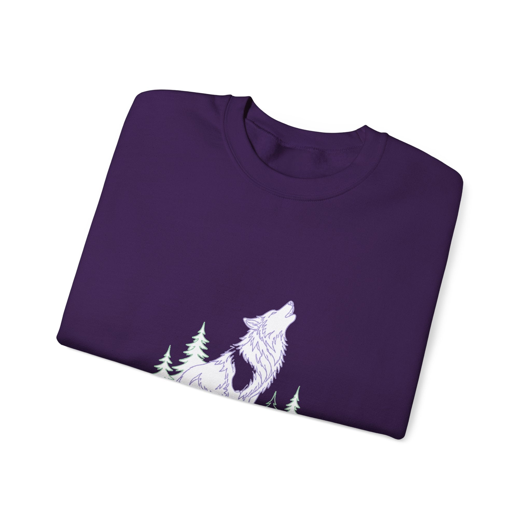 Matching Couple Sweatshirt - Wolf & Dove Matching Couple Premium Fleece Sweatshirt Minimalist Art His Hers Christmas Gift - Design A