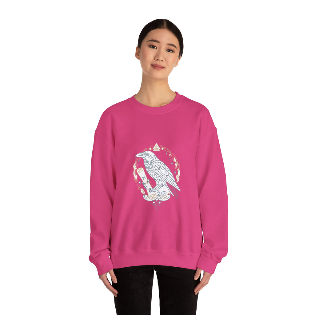 Matching Couple Sweatshirt - Huginn & Muninn Matching Couple Comfort Colors Crew Minimalist Art His Hers Christmas Gift - Design B