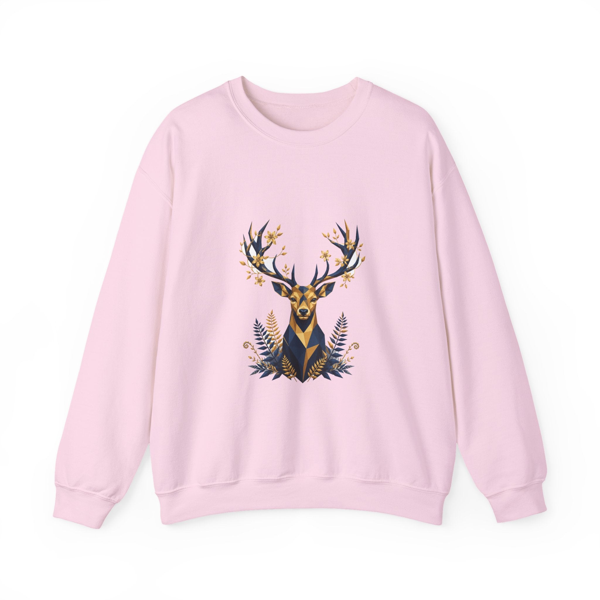 Matching Couple Sweatshirt - Bear & Deer Matching Couple Comfort Colors Crew Geometric Art His Hers Love Gift - Design B