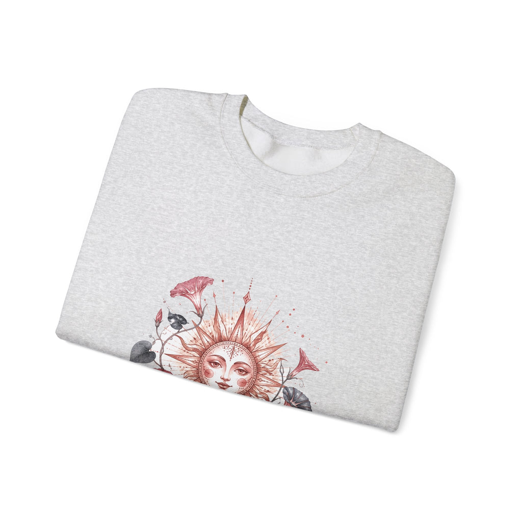 Matching Couple Sweatshirt - Sun & Moon Matching Couple Crewneck Sweatshirt Watercolor Art His Hers Engagement Gift - Design B