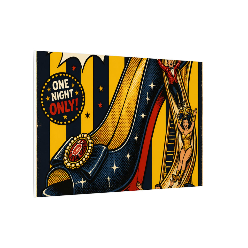 High Heel Slide Wall Art Canvas 16×20 Pop Art Living Room Decor Maximalist Print
