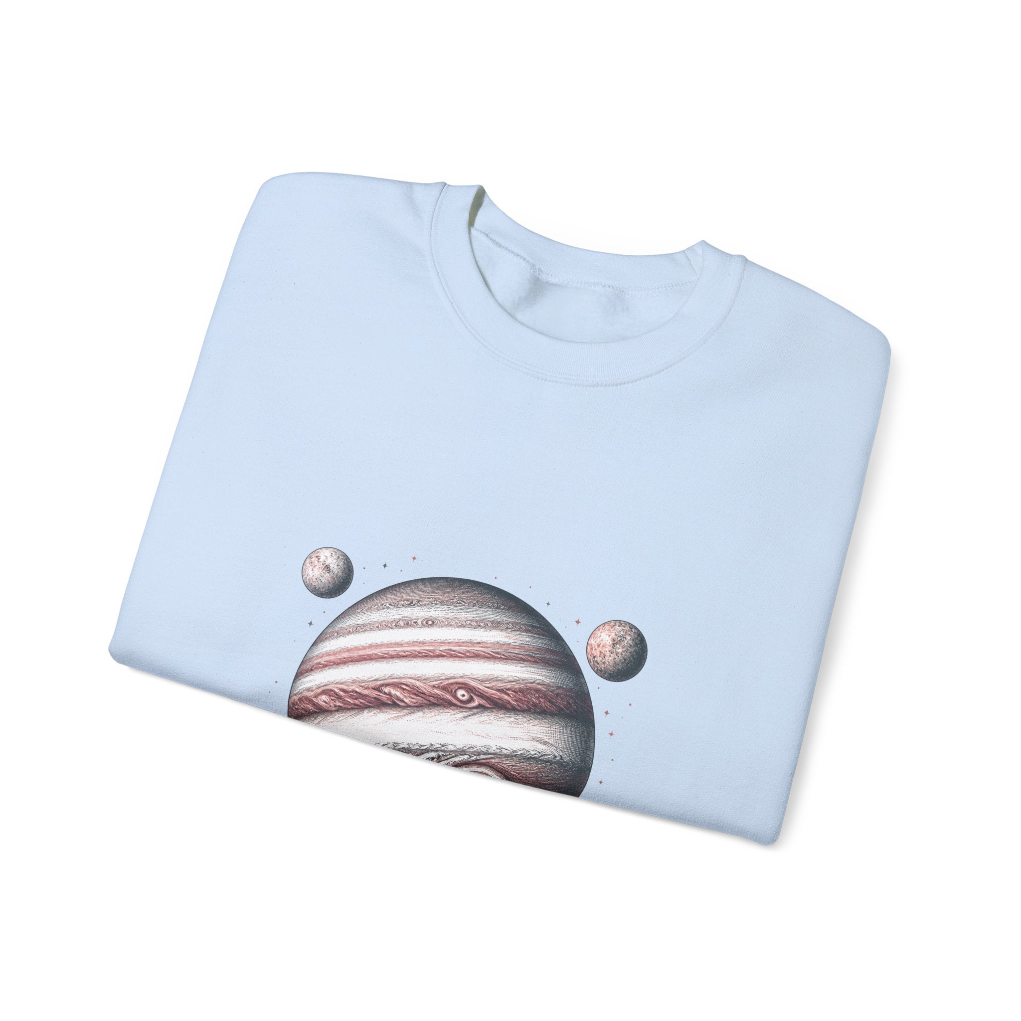 Matching Couple Sweatshirt - Saturn & Jupiter Matching Couple Crewneck Sweatshirt Hand-Drawn Art His Hers Best Friend Gift - Design B