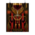 Wine Glass Strongman Wall Art Poster 18×24 Art Deco Entryway Decor Maximalist Print
