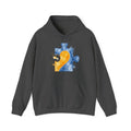 Matching Couple Sweatshirt - Puzzle Pieces Matching Couple Hooded Sweatshirt Watercolor Art His Hers Engagement Gift - Design B