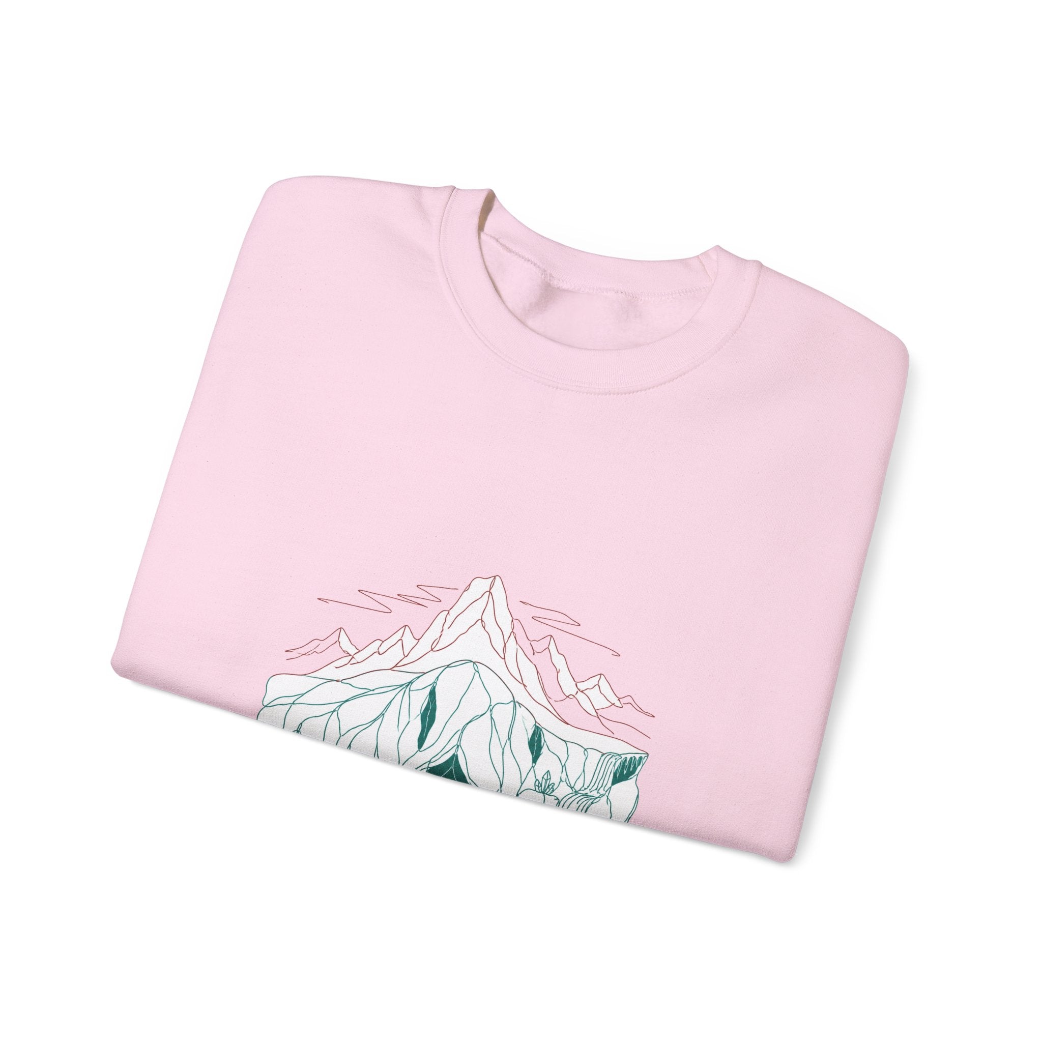 Matching Couple Sweatshirt - Volcano & Glacier Matching Couple Comfort Colors Crew Minimalist Art His Hers Christmas Gift - Design B