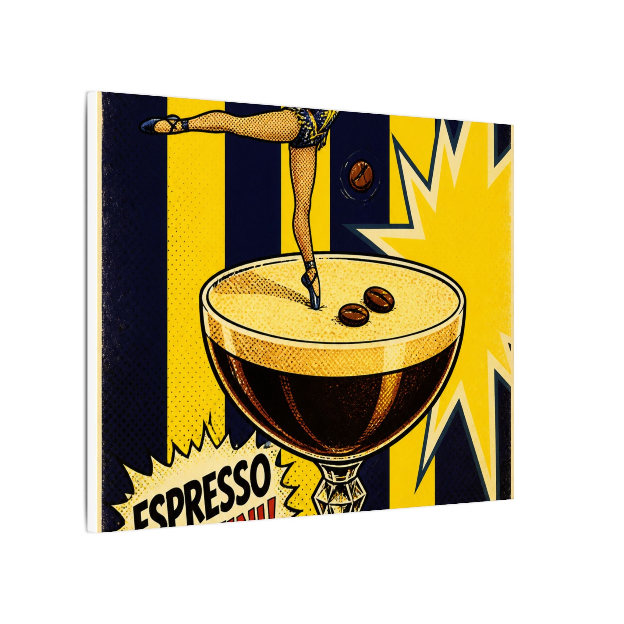 Espresso Martini Acrobat Wall Art Canvas 16×20 Pop Art Living Room Decor Maximalist Print