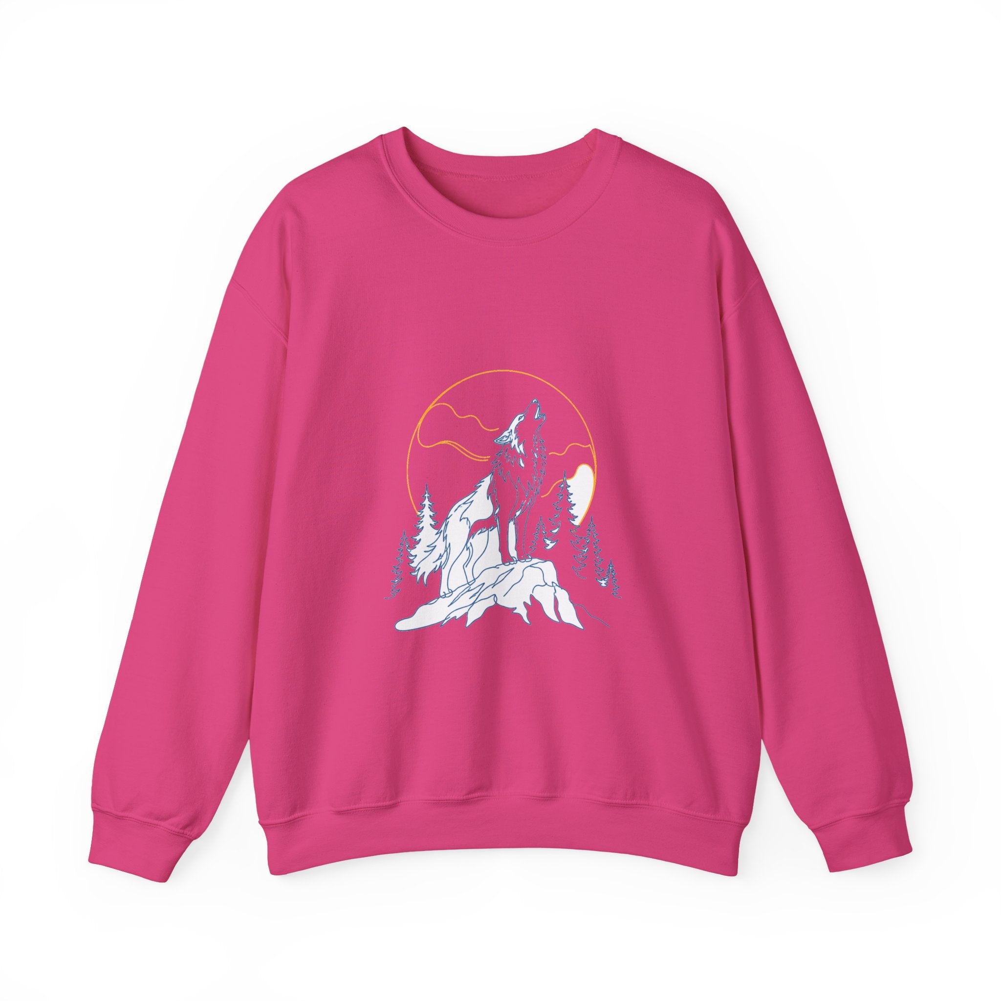Matching Couple Sweatshirt - Wolf & Dove Matching Couple Crewneck Sweatshirt Minimalist Art His Hers Valentine Gift - Design A