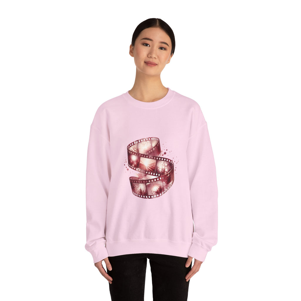 Matching Couple Sweatshirt - Camera & Film Matching Couple Premium Fleece Sweatshirt Watercolor Art His Hers Birthday Gift - Design B