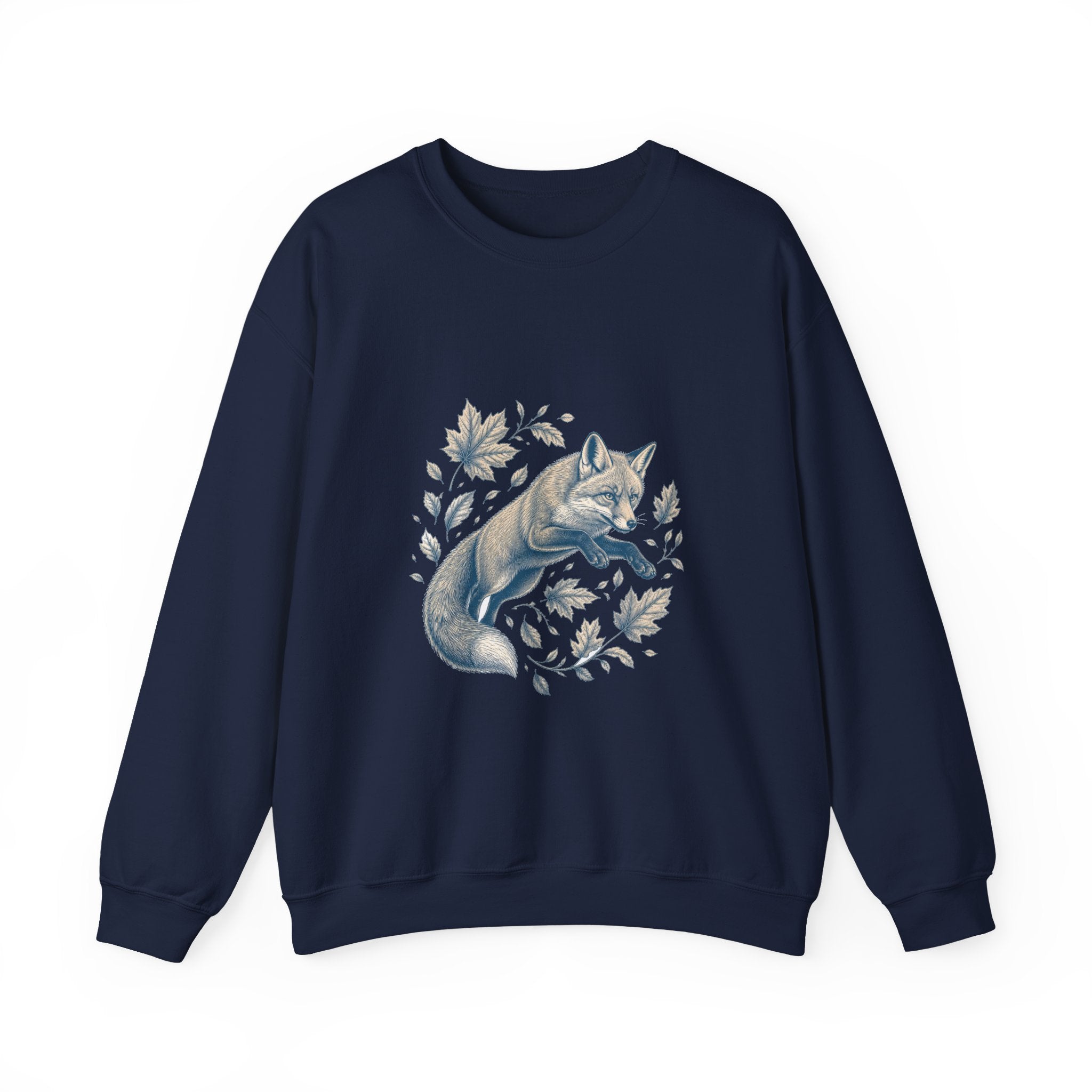 Matching Couple Sweatshirt - Fox & Rabbit Matching Couple Crewneck Sweatshirt Vintage Art His Hers Wedding Gift - Design A