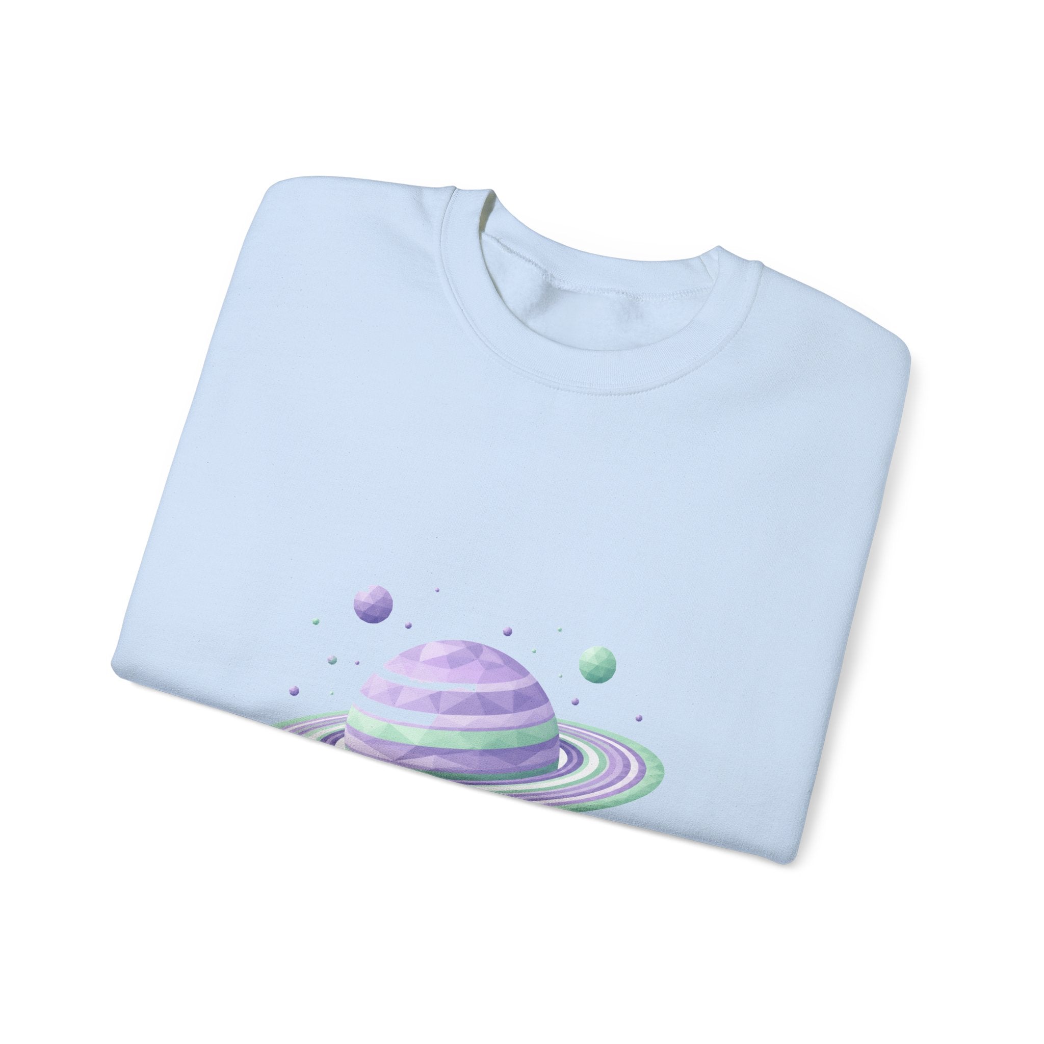 Matching Couple Sweatshirt - Saturn & Jupiter Matching Couple Crewneck Sweatshirt Geometric Art His Hers Couple Gift - Design A