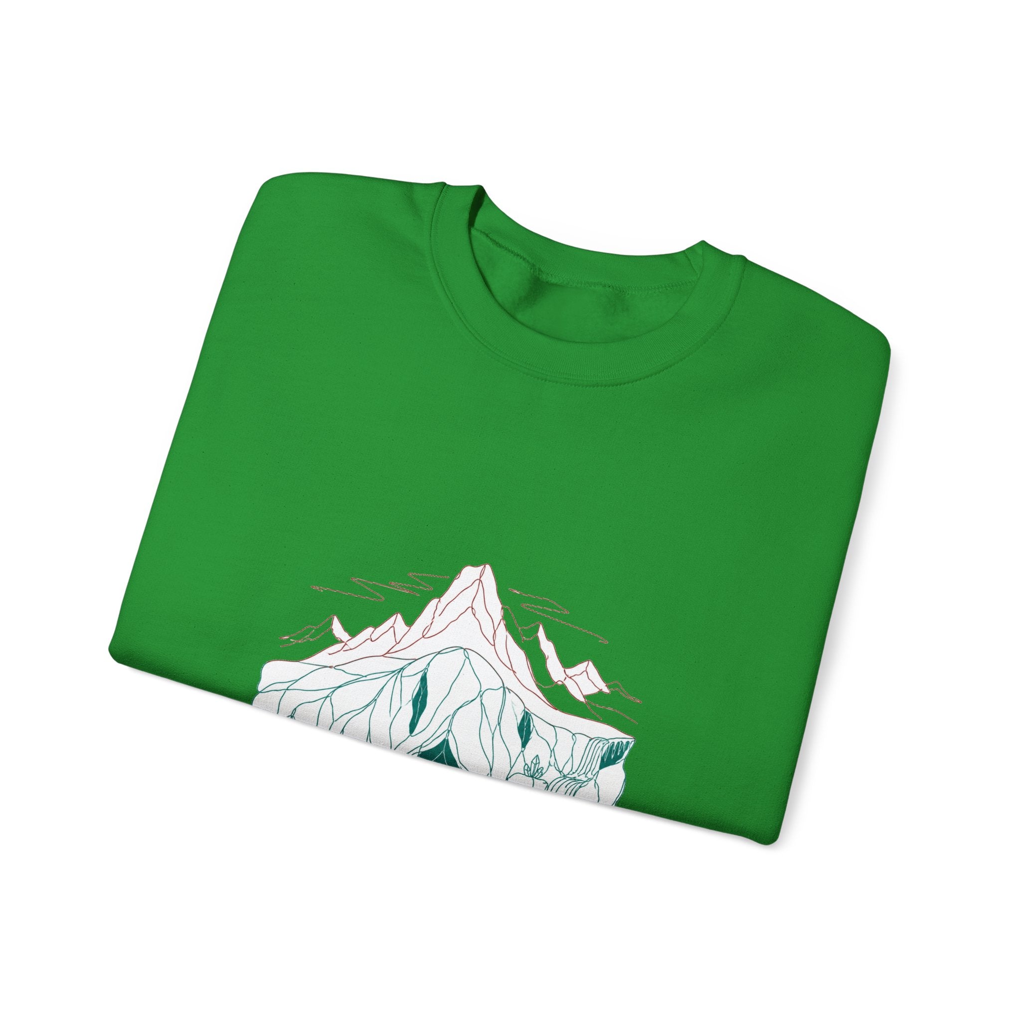 Matching Couple Sweatshirt - Volcano & Glacier Matching Couple Comfort Colors Crew Minimalist Art His Hers Christmas Gift - Design B