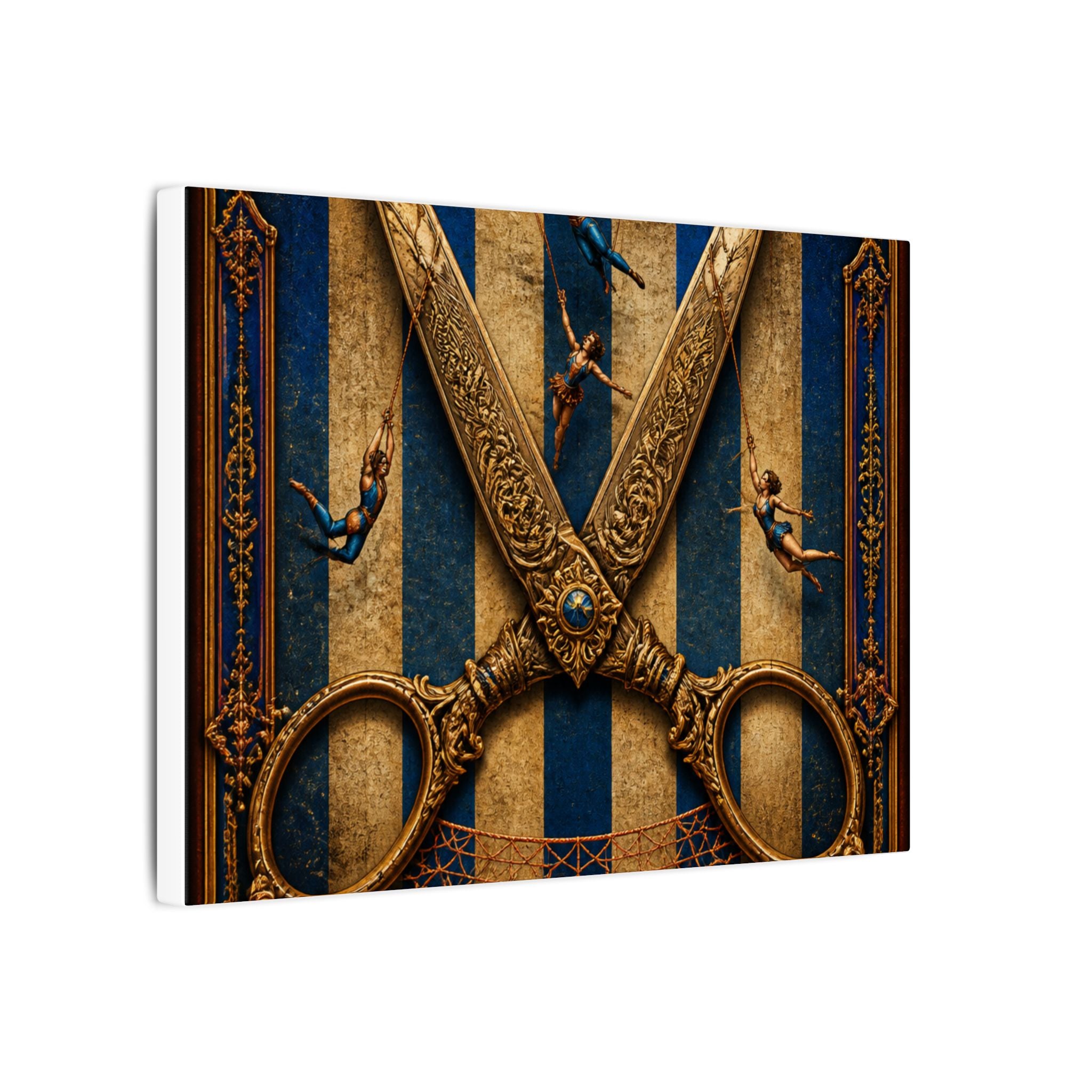 Giant Scissors Trapeze Wall Art Canvas 16×20 Baroque Home Office Decor Maximalist Print