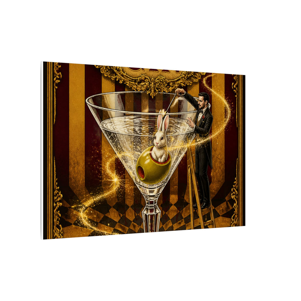 Martini Magician Wall Art Canvas 16×20 Baroque Home Office Decor Maximalist Print