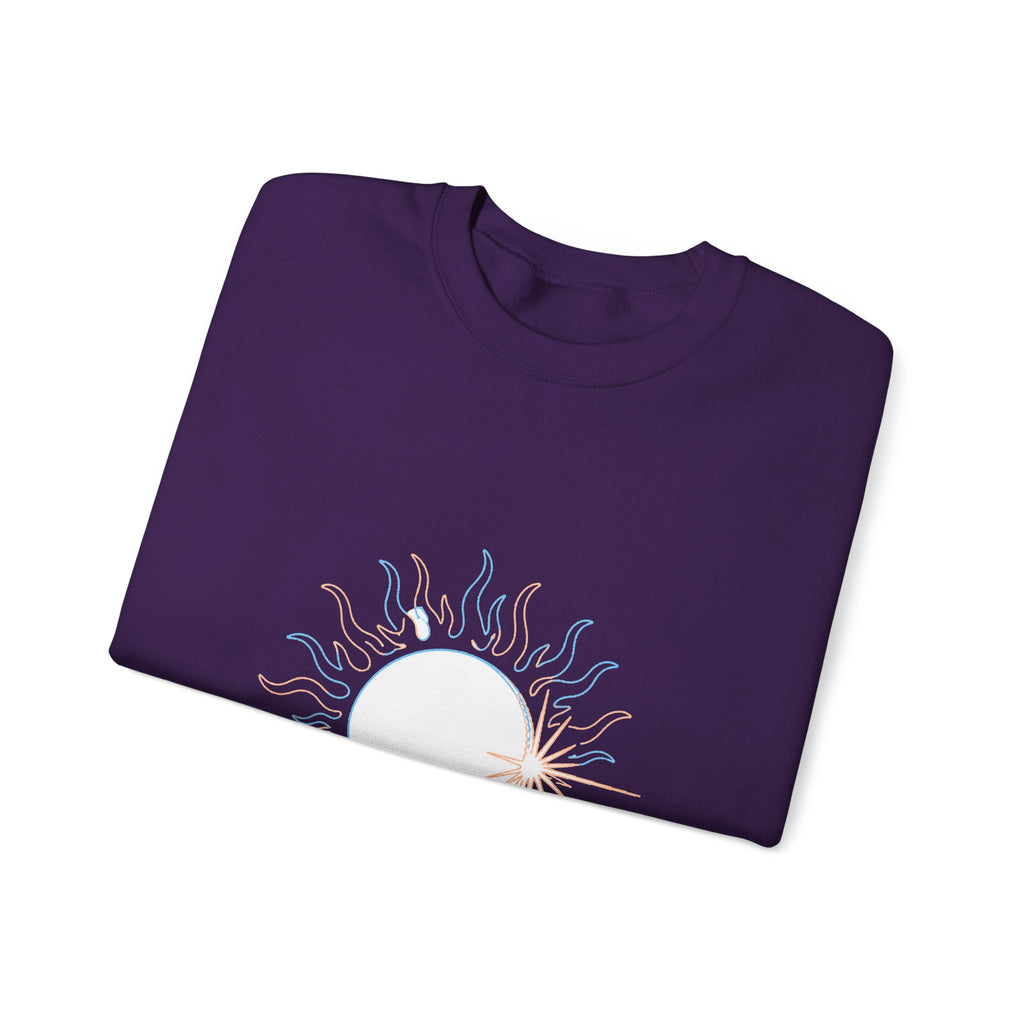 Matching Couple Sweatshirt - Solar & Lunar Eclipse Matching Couple Crewneck Sweatshirt Minimalist Art His Hers Valentine Gift - Design A