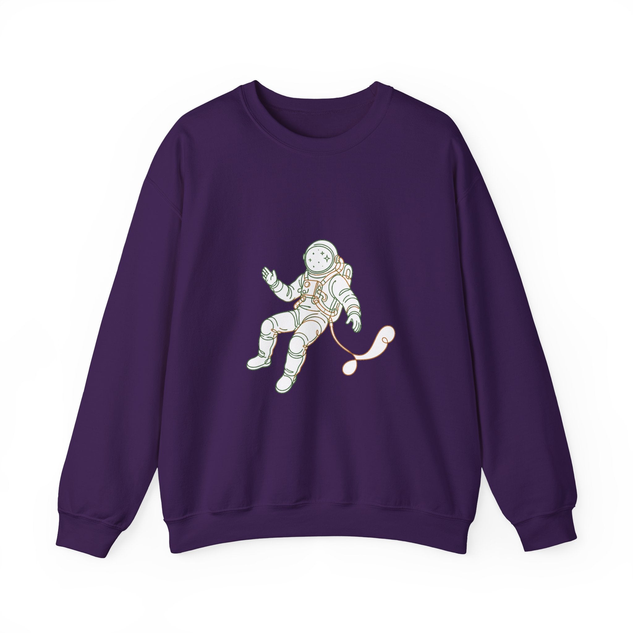Matching Couple Sweatshirt - Astronaut & Planet Matching Couple Comfort Colors Crew Minimalist Art His Hers Christmas Gift - Design A