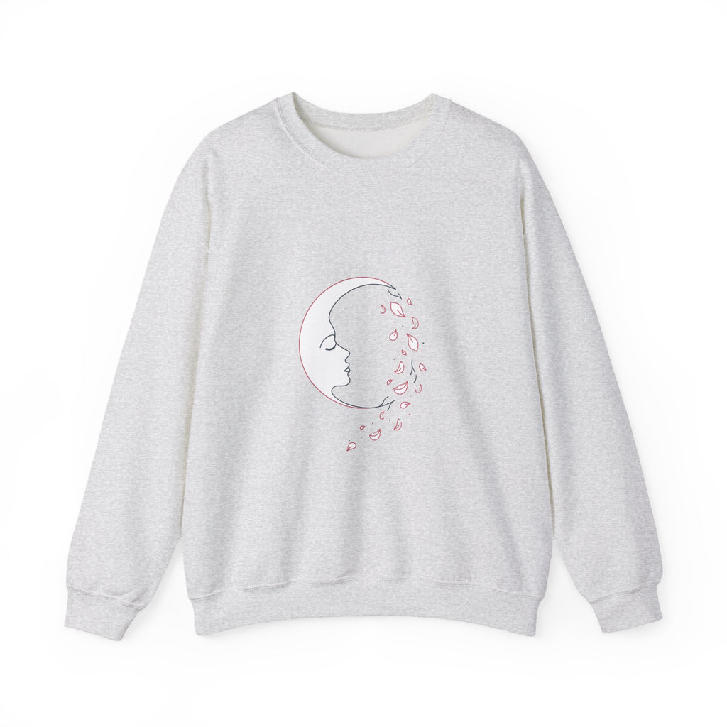 Matching Couple Sweatshirt - Waxing & Waning Moon Matching Couple Comfort Colors Crew Minimalist Art His Hers Christmas Gift - Design B