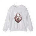 Matching Couple Sweatshirt - Key & Lock Matching Couple Premium Fleece Sweatshirt Hand-Drawn Art His Hers Anniversary Gift - Design B