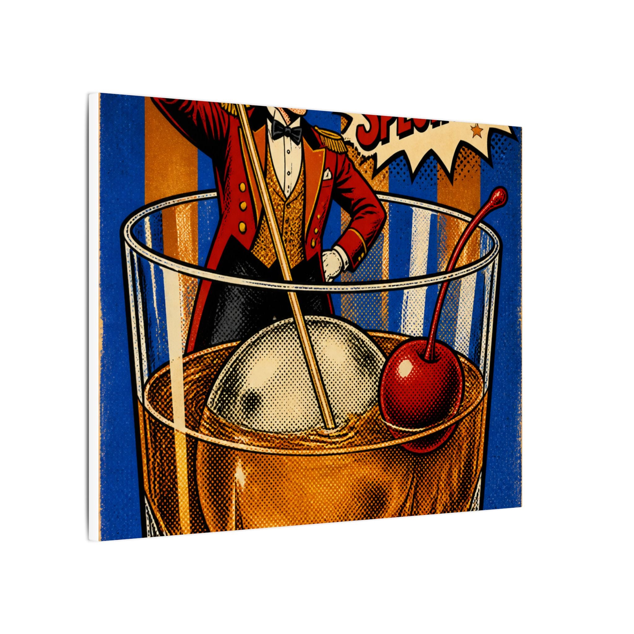 Old Fashioned Ringmaster Wall Art Canvas 16×20 Pop Art Living Room Decor Maximalist Print