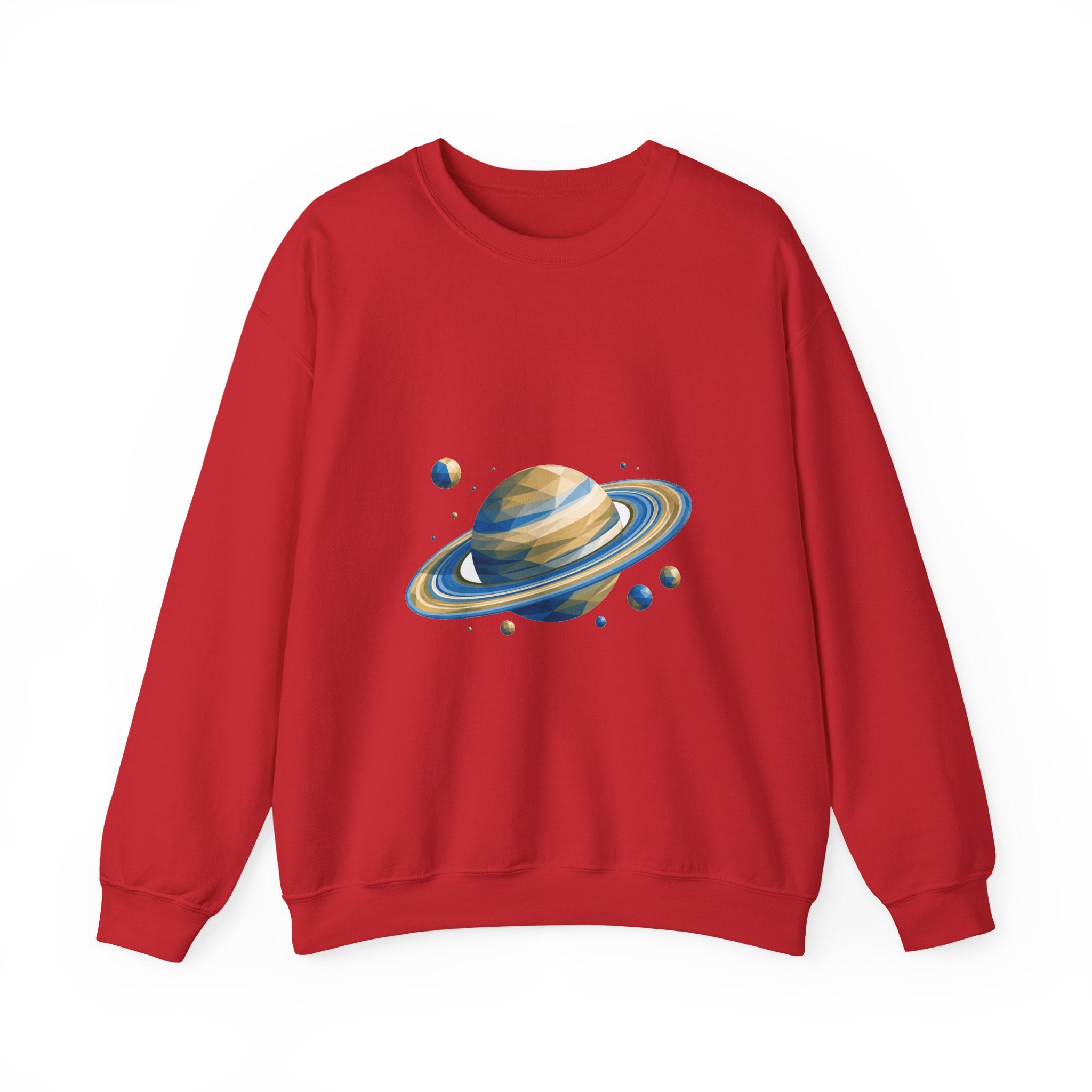 Matching Couple Sweatshirt - Saturn & Jupiter Matching Couple Premium Fleece Sweatshirt Geometric Art His Hers Love Gift - Design A