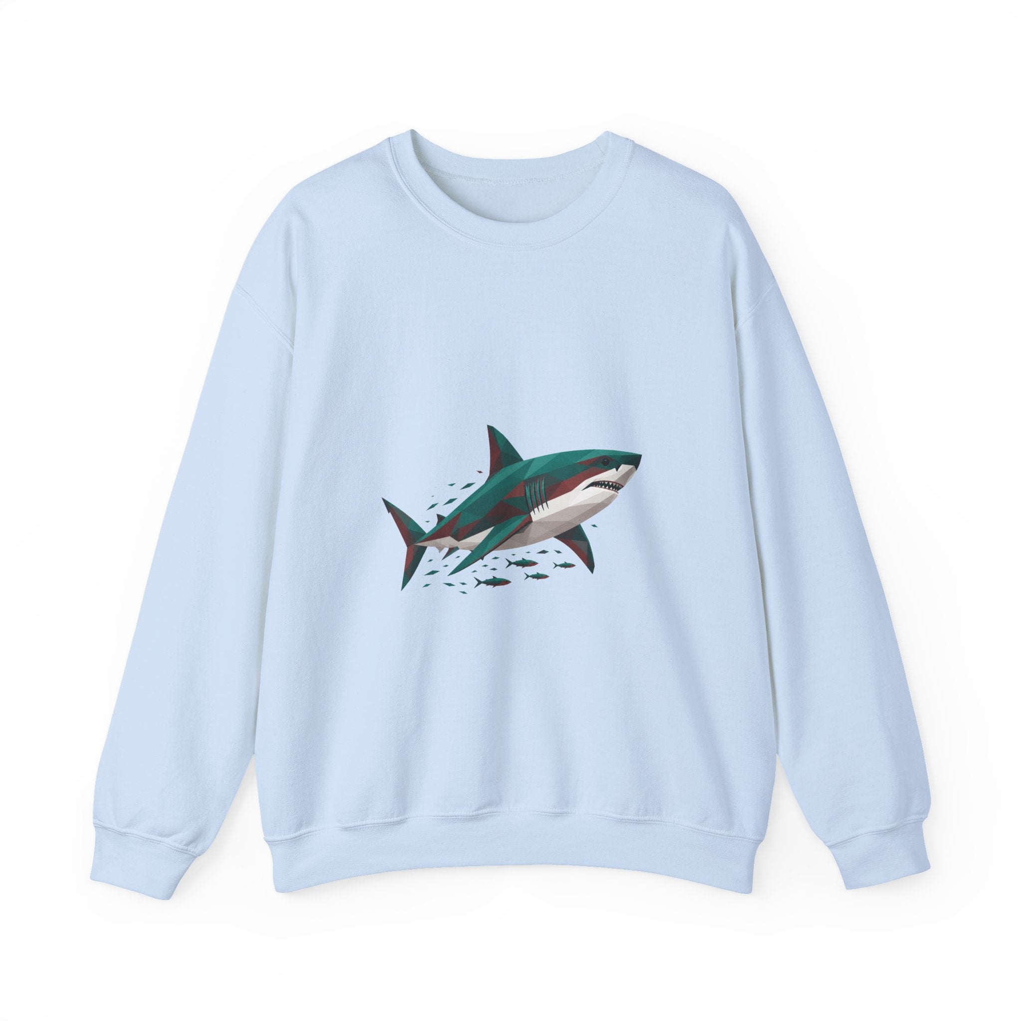 Matching Couple Sweatshirt - Shark & Dolphin Matching Couple Comfort Colors Crew Geometric Art His Hers Love Gift - Design A