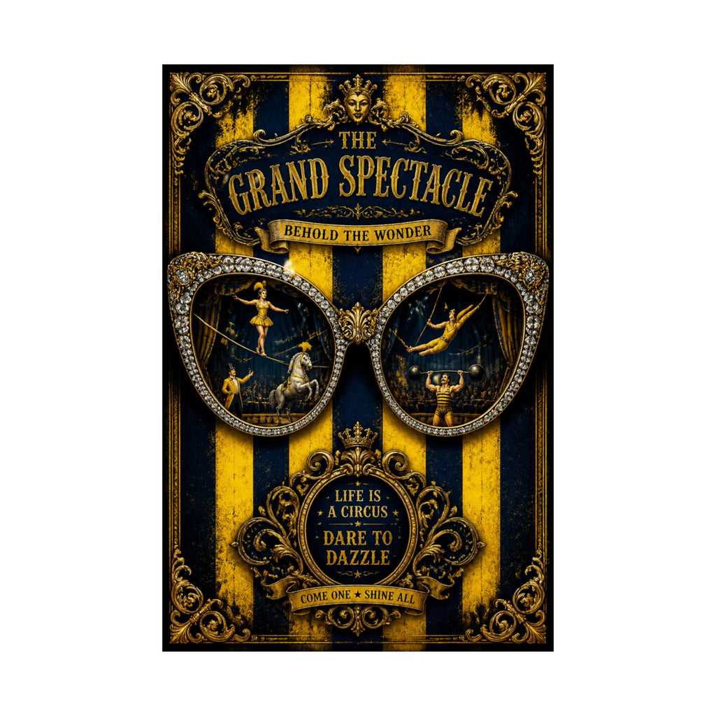 Sunglasses Circus Ring Wall Art Poster 18×24 Baroque Home Office Decor Maximalist Print