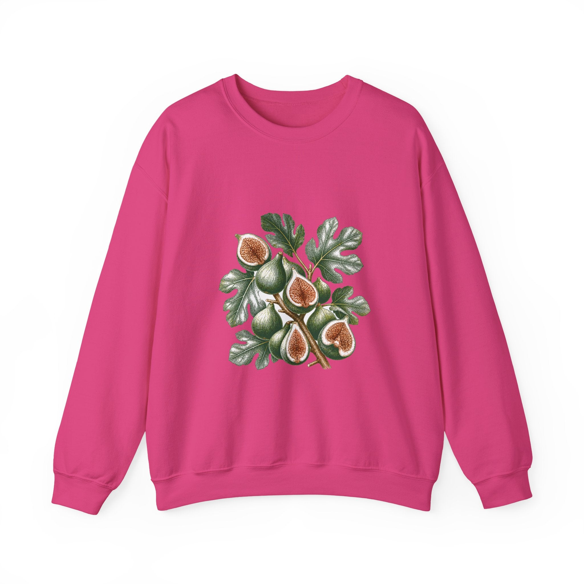 Matching Couple Sweatshirt - Olive Branch & Fig Matching Couple Premium Fleece Sweatshirt Hand-Drawn Art His Hers Anniversary Gift - Design B
