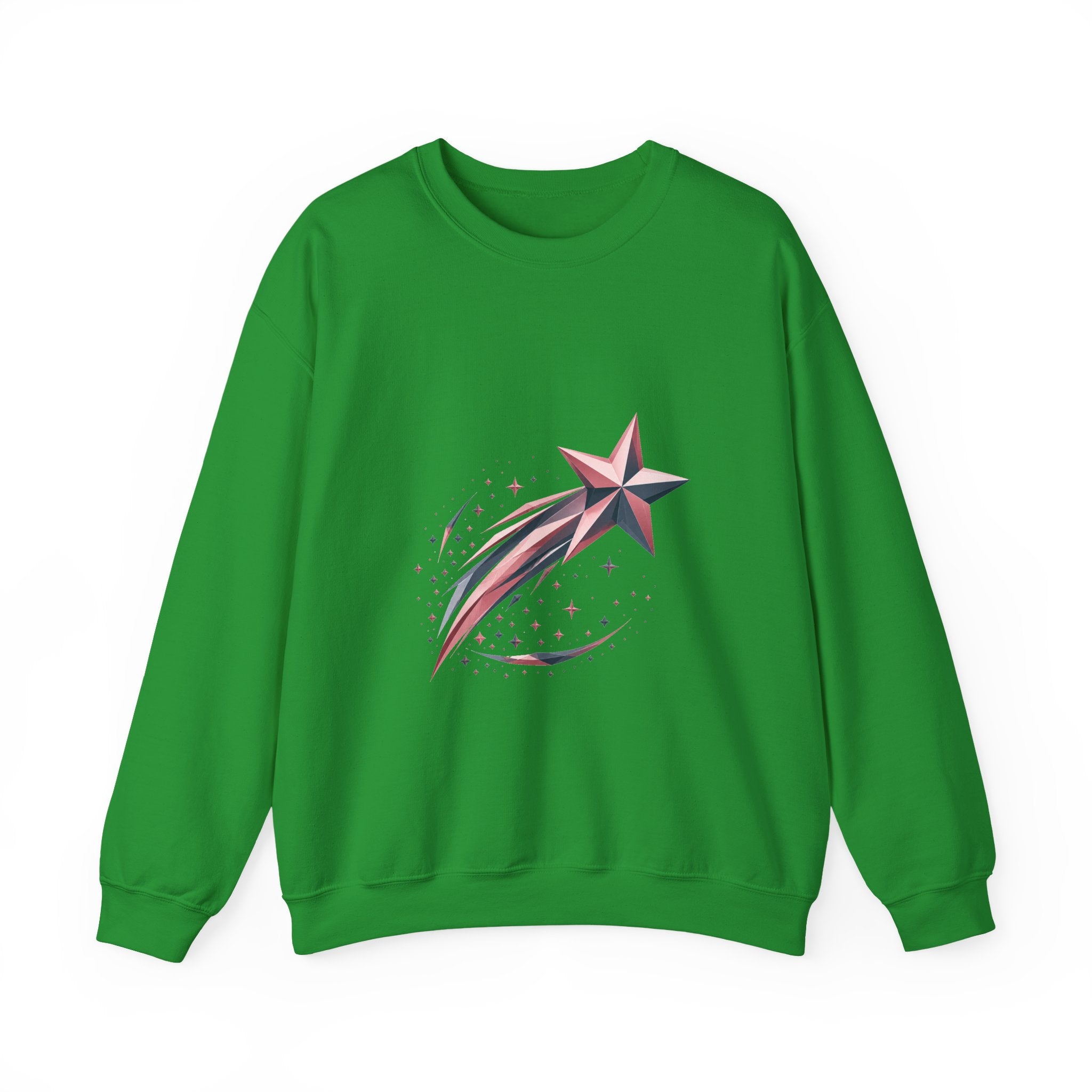 Matching Couple Sweatshirt - Shooting Star & North Star Matching Couple Crewneck Sweatshirt Geometric Art His Hers Couple Gift - Design A