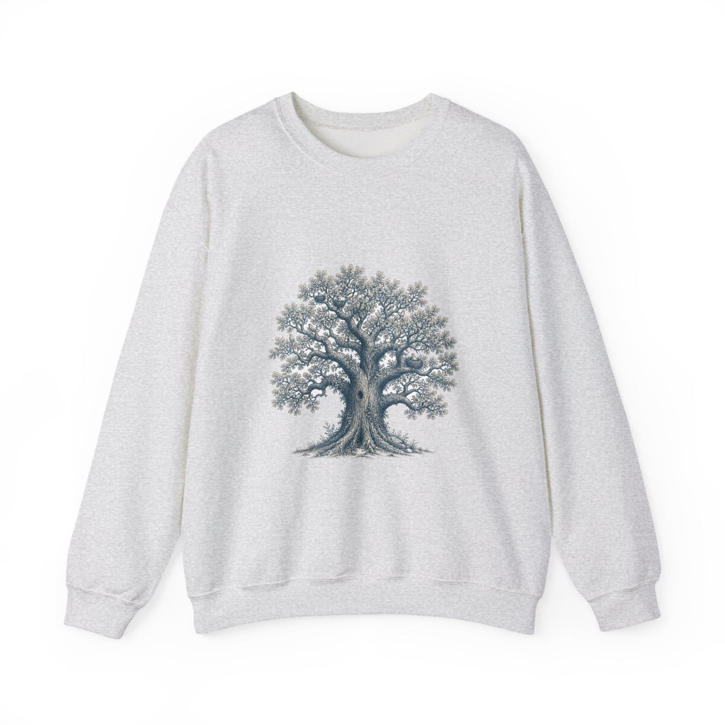 Matching Couple Sweatshirt - Ancient Oak & Deep Roots Matching Couple Comfort Colors Crew Hand-Drawn Art His Hers Anniversary Gift - Design A