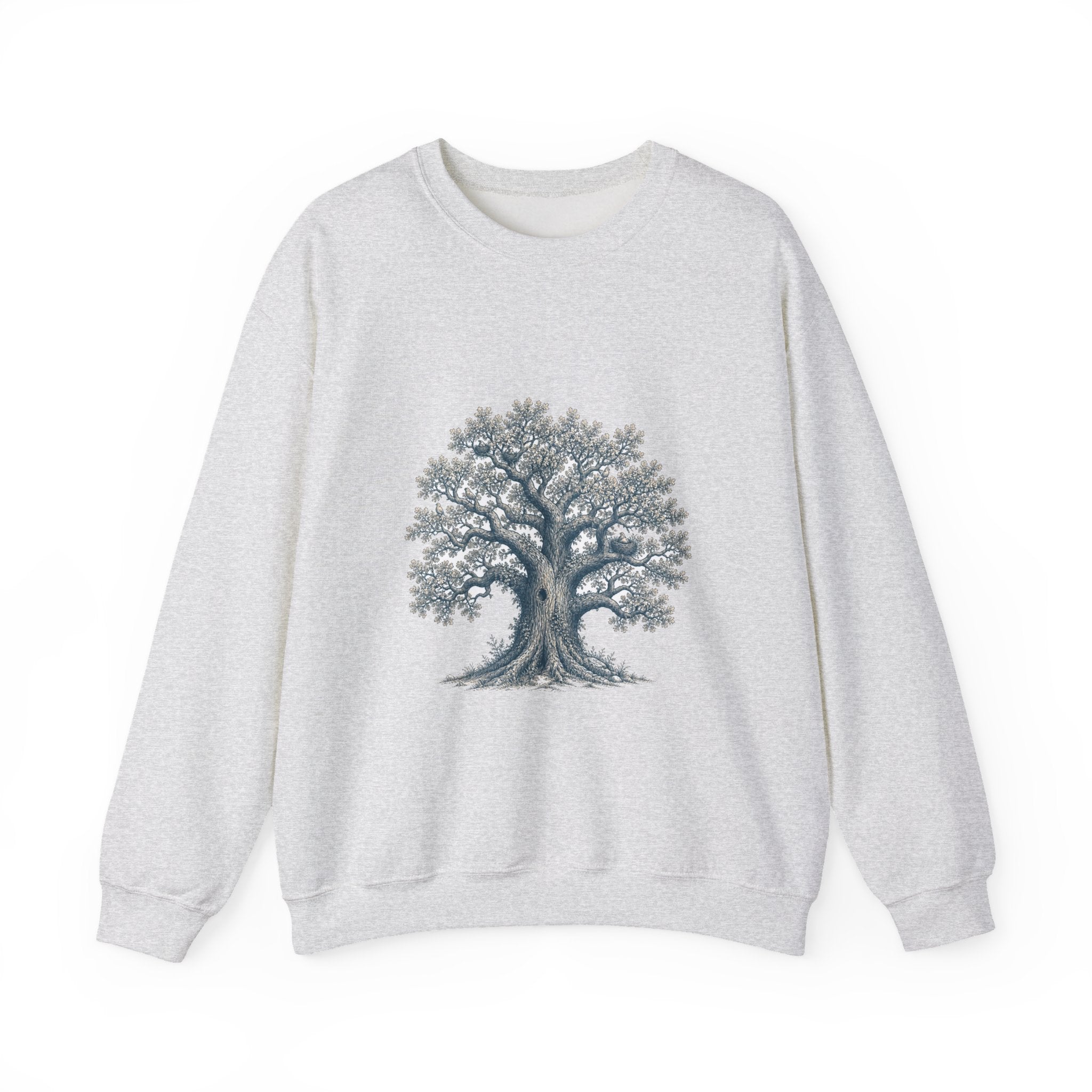 Matching Couple Sweatshirt - Ancient Oak & Deep Roots Matching Couple Comfort Colors Crew Hand-Drawn Art His Hers Anniversary Gift - Design A