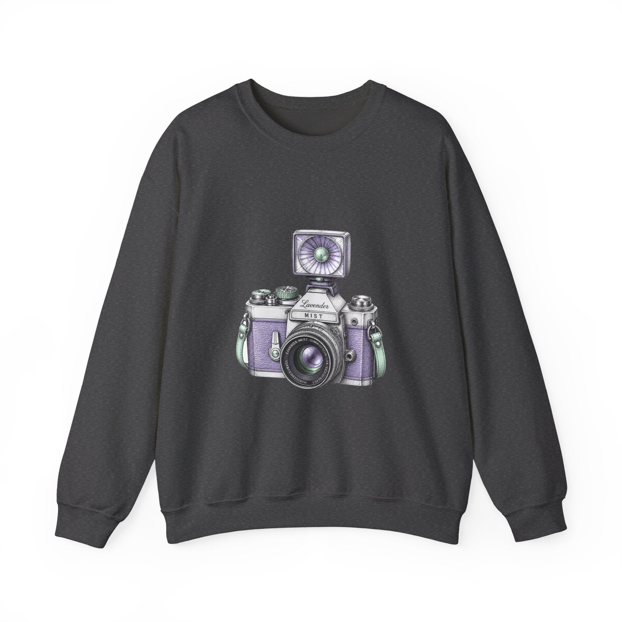 Matching Couple Sweatshirt - Camera & Film Matching Couple Comfort Colors Crew Hand-Drawn Art His Hers Anniversary Gift - Design A