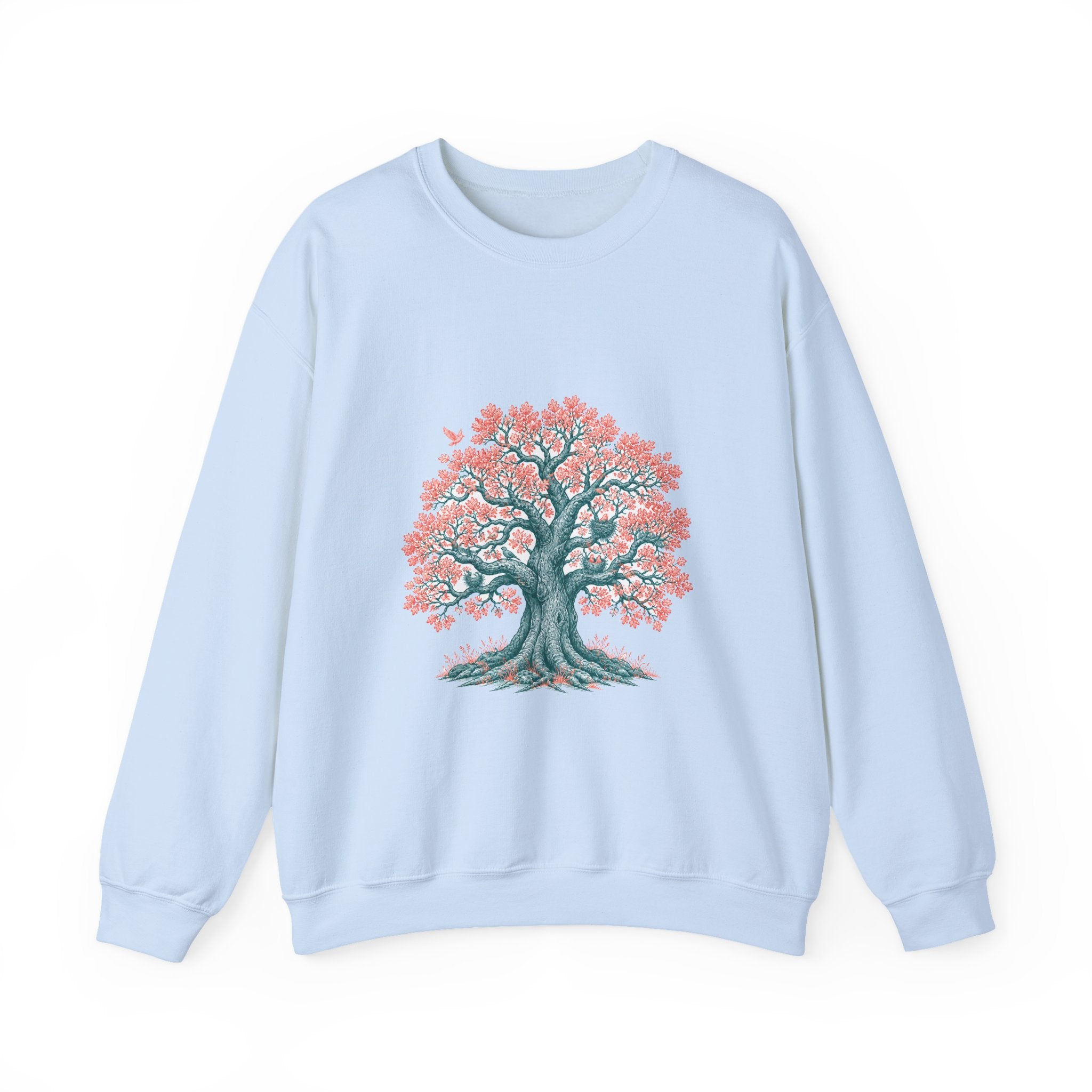 Matching Couple Sweatshirt - Ancient Oak & Deep Roots Matching Couple Crewneck Sweatshirt Hand-Drawn Art His Hers Best Friend Gift - Design A