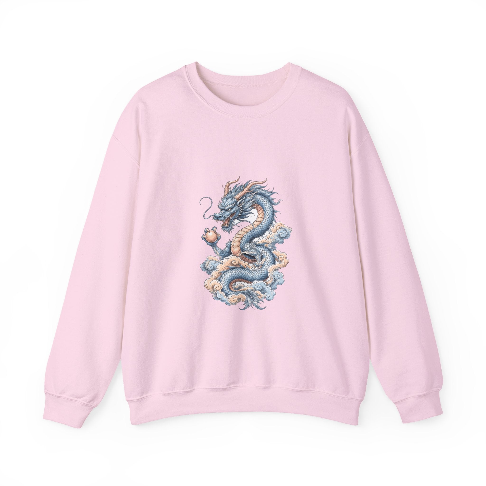 Matching Couple Sweatshirt - Dragon & Phoenix Matching Couple Premium Fleece Sweatshirt Hand-Drawn Art His Hers Anniversary Gift - Design A