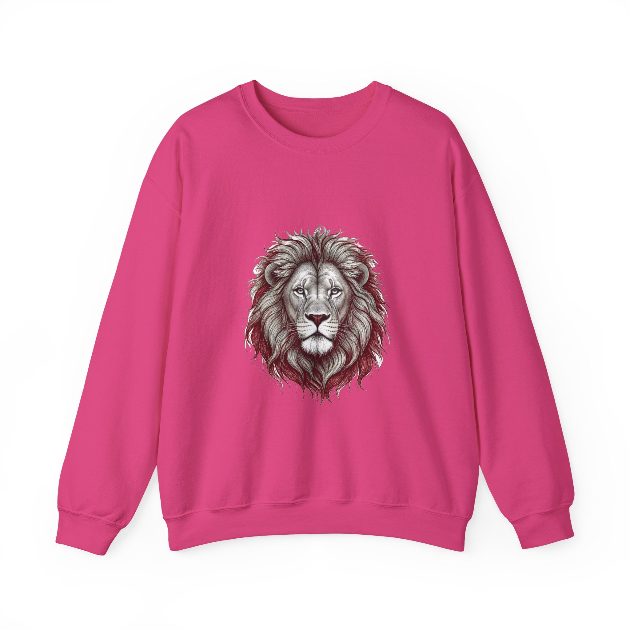 Matching Couple Sweatshirt - Lion & Lamb Matching Couple Crewneck Sweatshirt Hand-Drawn Art His Hers Best Friend Gift - Design A