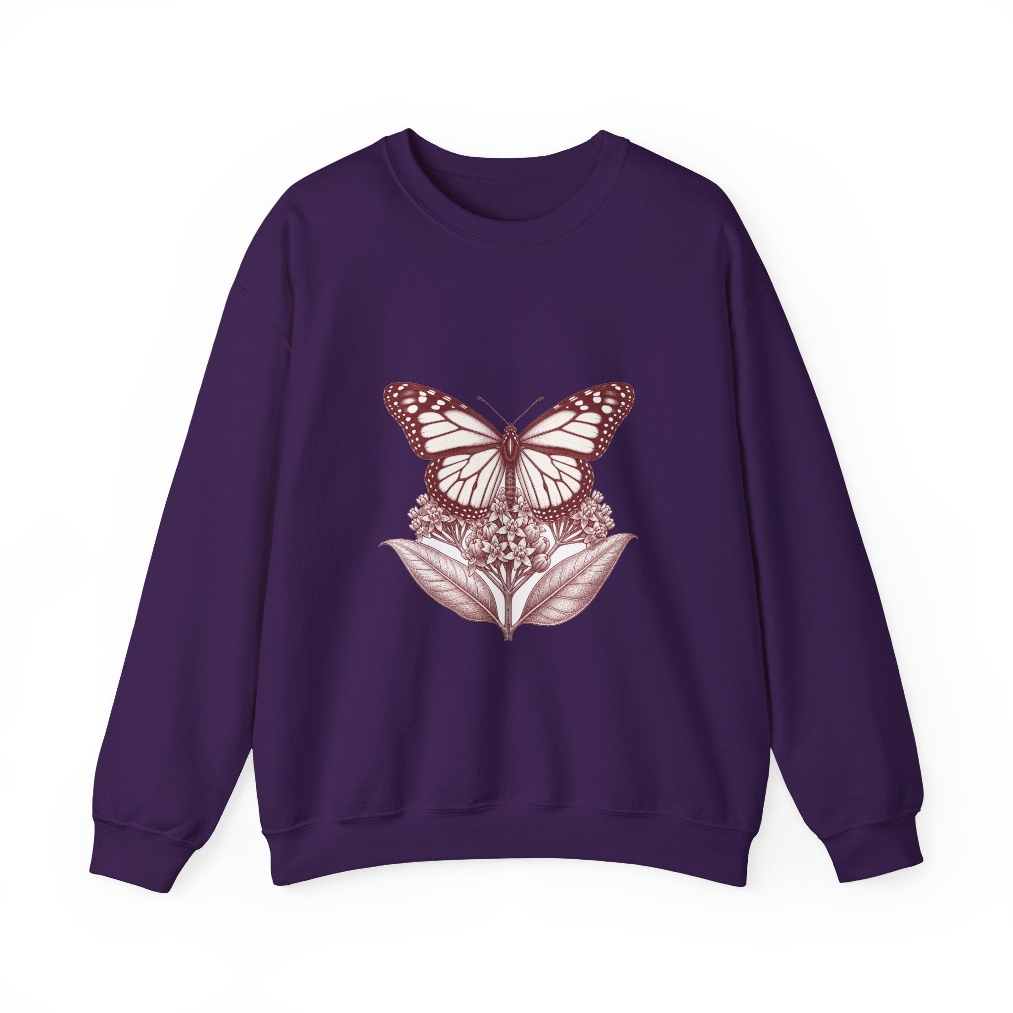 Matching Couple Sweatshirt - Butterfly & Moth Matching Couple Premium Fleece Sweatshirt Vintage Art His Hers Honeymoon Gift - Design A