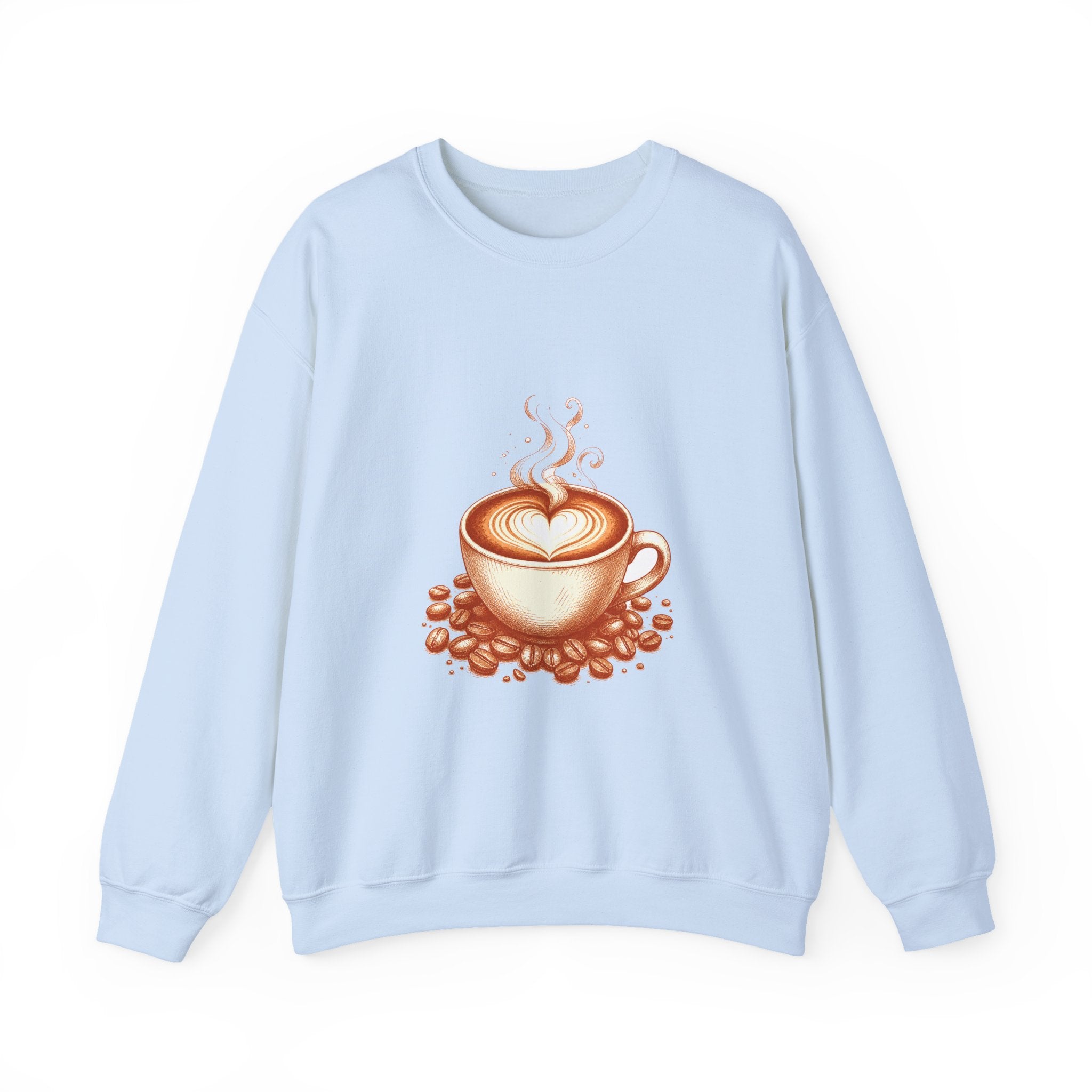 Matching Couple Sweatshirt - Coffee & Tea Matching Couple Crewneck Sweatshirt Hand-Drawn Art His Hers Best Friend Gift - Design A